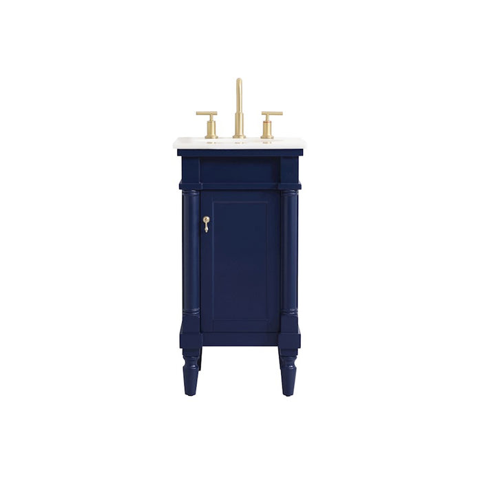 Elegant Kitchen/Bath Lexington 18.5" Single Bathroom Vanity, Blue - VF13018BL