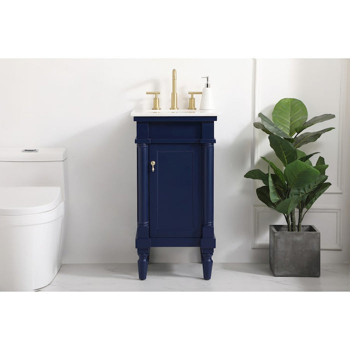Elegant Kitchen/Bath Lexington 18.5" Single Bathroom Vanity, Blue