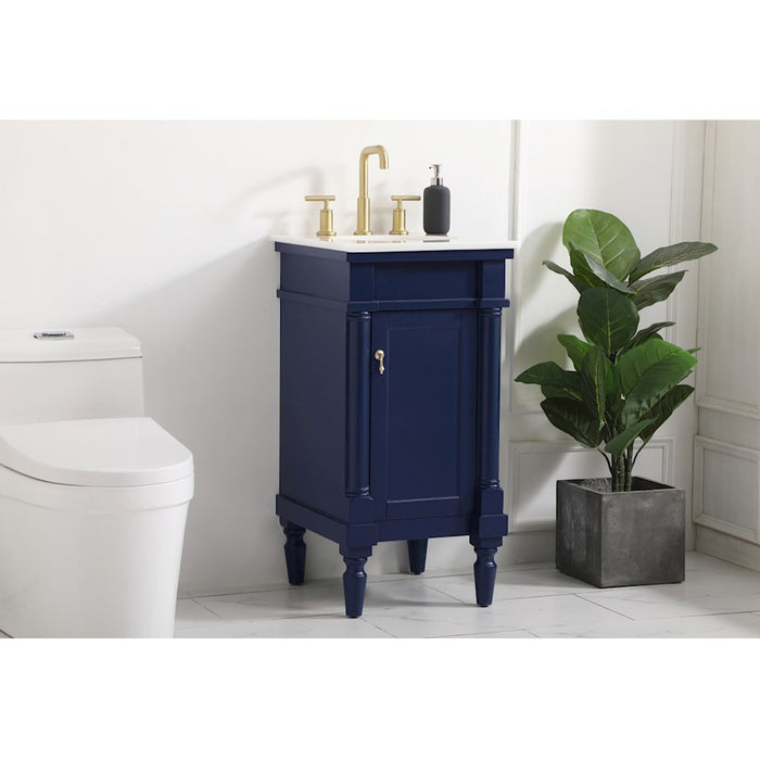 Elegant Kitchen/Bath Lexington 18.5" Single Bathroom Vanity, Blue