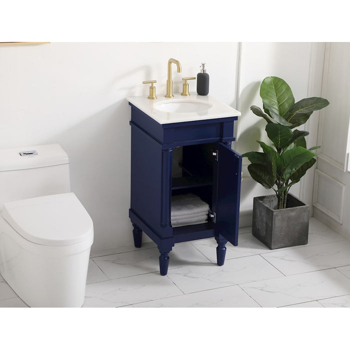 Elegant Kitchen/Bath Lexington 18.5" Single Bathroom Vanity, Blue