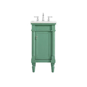 Elegant Lexington 18.5" Single Bathroom Vanity, Vintage Mint - VF13018VM