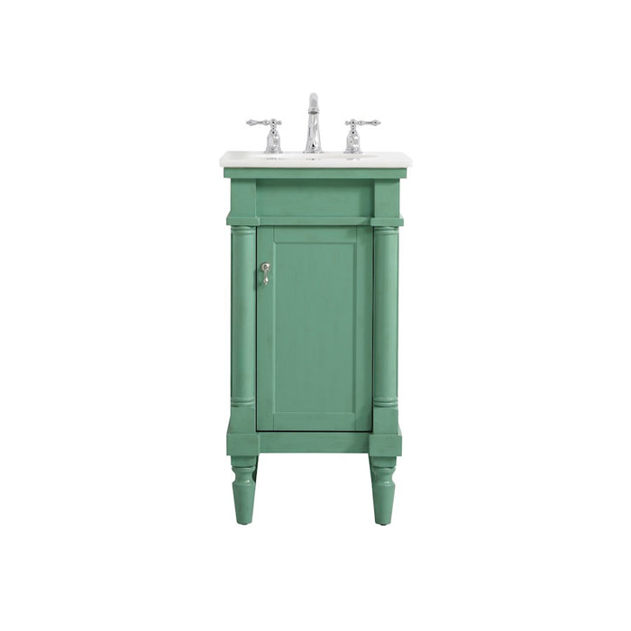 Elegant Lexington 18.5" Single Bathroom Vanity, Vintage Mint - VF13018VM