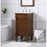 Elegant Lexington 18" Single Vanity, Walnut/Ivory Marble