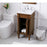 Elegant Lexington 18" Single Vanity, Walnut/Ivory Marble