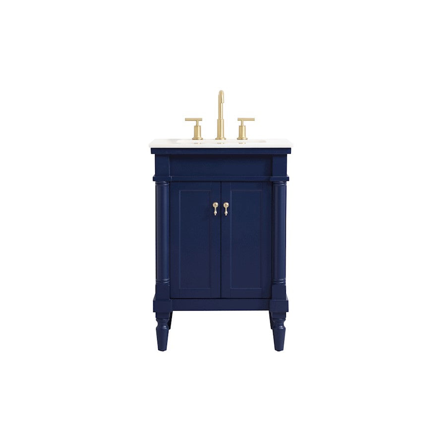 Elegant Kitchen/Bath Lexington 24" Single Bathroom Vanity, Blue - VF13024BL