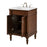 Elegant Lexington 24" Single Vanity, Walnut/Ivory Marble
