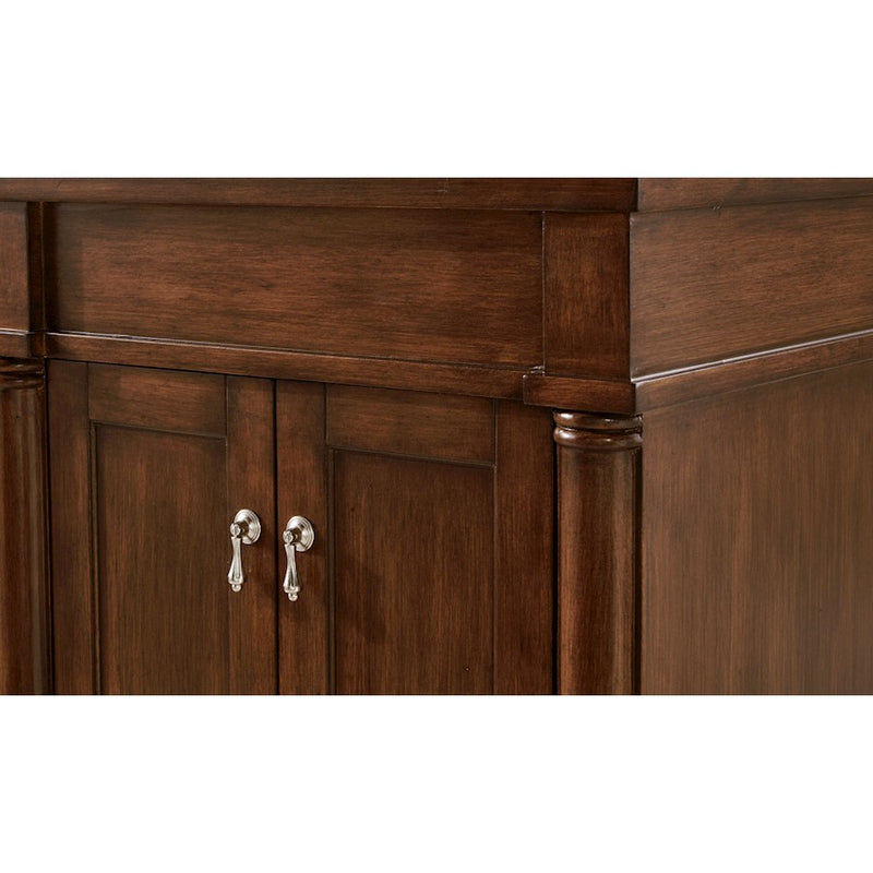 Elegant Lexington 24" Single Vanity, Walnut/Ivory Marble