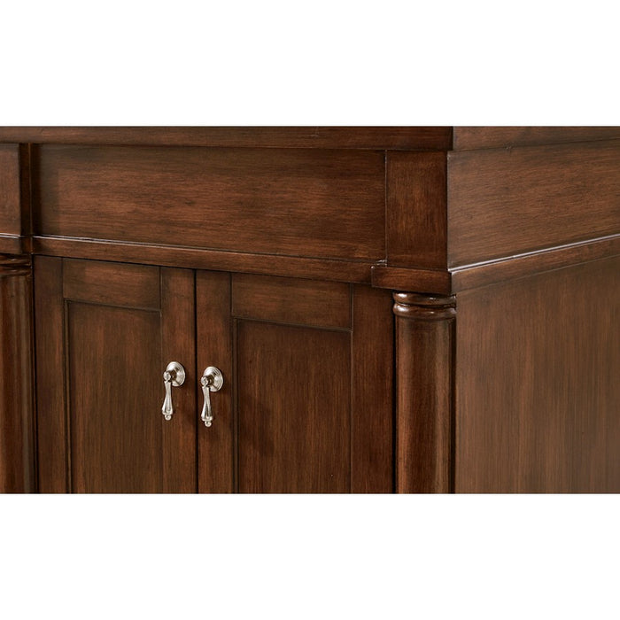 Elegant Lexington 24" Single Vanity, Walnut/Ivory Marble