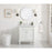 Elegant Decor Lexington 30" Single Vanity, AWH/Ivory Marble