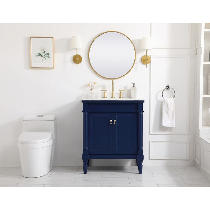 Elegant Kitchen/Bath Lexington 30" Single Bathroom Vanity, Blue