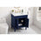 Elegant Decor Lexington 30" Single Vanity, Blue/Ivory Marble