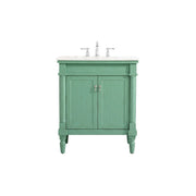 Elegant Lexington 30" Single Bathroom Vanity, Vintage Mint - VF13030VM