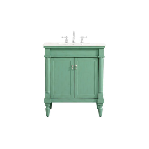 Elegant Lexington 30" Single Bathroom Vanity, Vintage Mint - VF13030VM