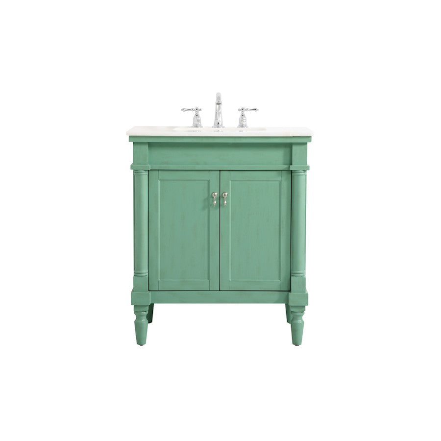 Elegant Lexington 30" Single Bathroom Vanity, Vintage Mint - VF13030VM