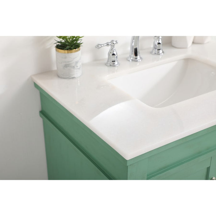 Elegant Lexington 30" Single Bathroom Vanity, Vintage Mint