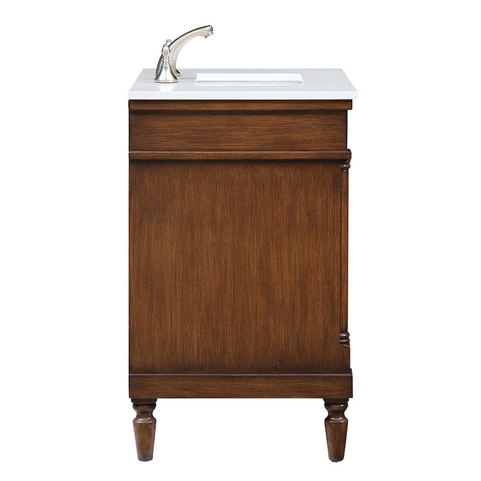 Elegant Decor Lexington 30" Single Vanity, Walnut/Ivory Marble
