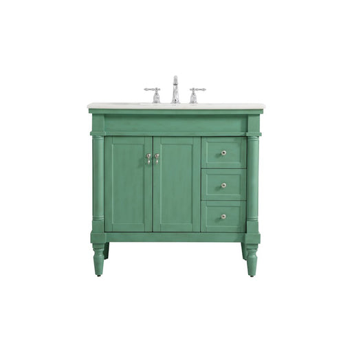 Elegant Lexington 36" Single Bathroom Vanity, Vintage Mint - VF13036VM