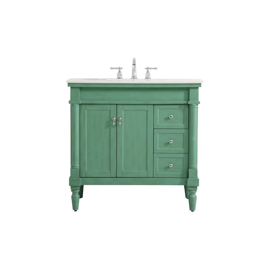 Elegant Lexington 36" Single Bathroom Vanity, Vintage Mint - VF13036VM