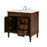 Elegant Lexington 36" Single Vanity, Walnut/Ivory Marble