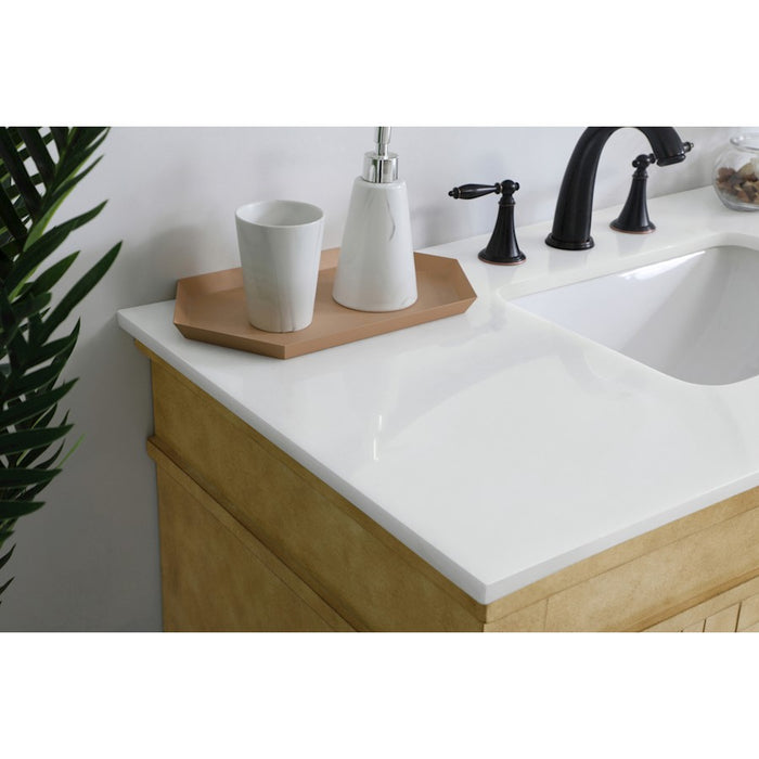 Elegant Lexington 42" Single Vanity, Antique Beige/Ivory Marble