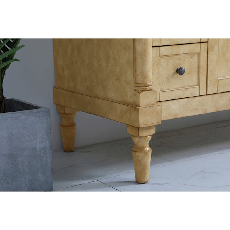 Elegant Lexington 42" Single Vanity, Antique Beige/Ivory Marble