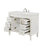 Elegant Lexington 42" Single Vanity, Antique White/Ivory Marble