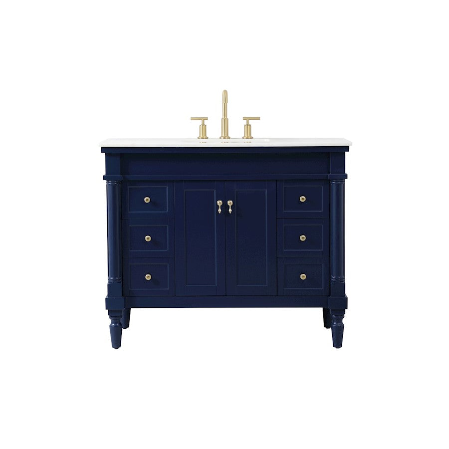 Elegant Kitchen/Bath Lexington 42" Single Bathroom Vanity, Blue - VF13042BL