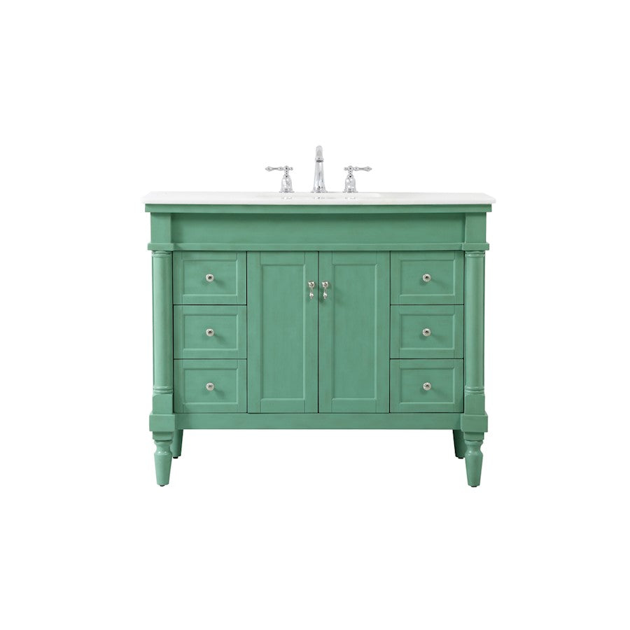 Elegant Lexington 42" Single Bathroom Vanity, Vintage Mint - VF13042VM