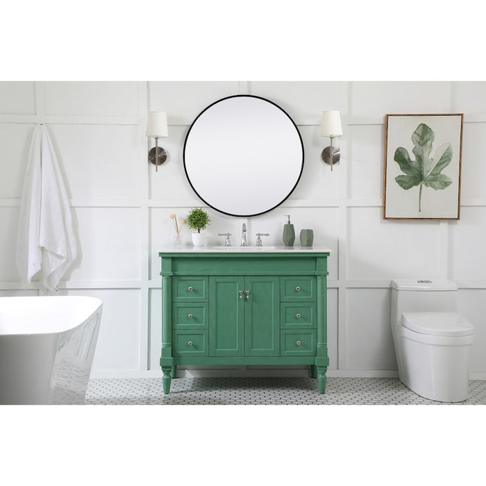 Elegant Lexington 42" Single Bathroom Vanity, Vintage Mint