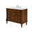 Elegant Lexington 42" Single Vanity, Walnut/Ivory Marble