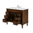 Elegant Lexington 42" Single Vanity, Walnut/Ivory Marble