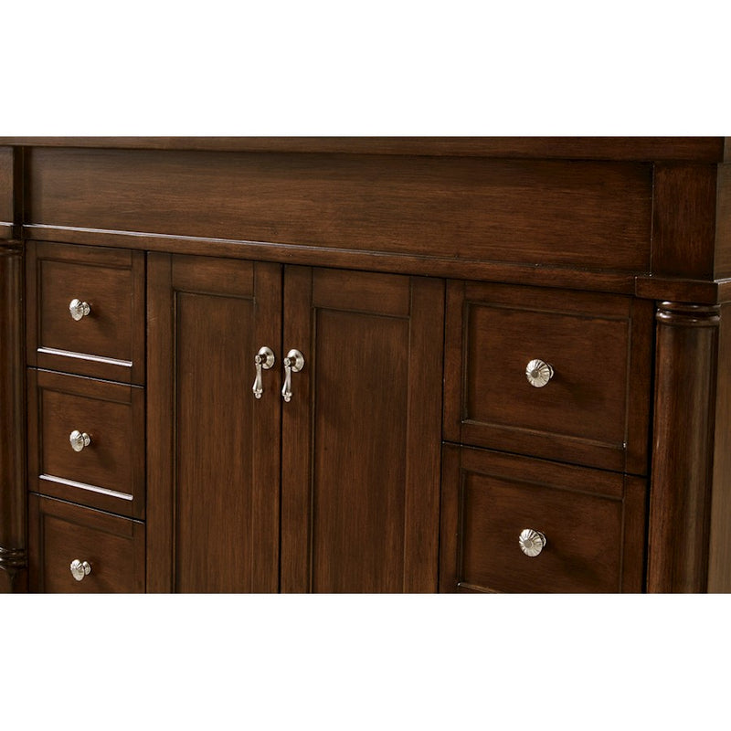 Elegant Lexington 42" Single Vanity, Walnut/Ivory Marble