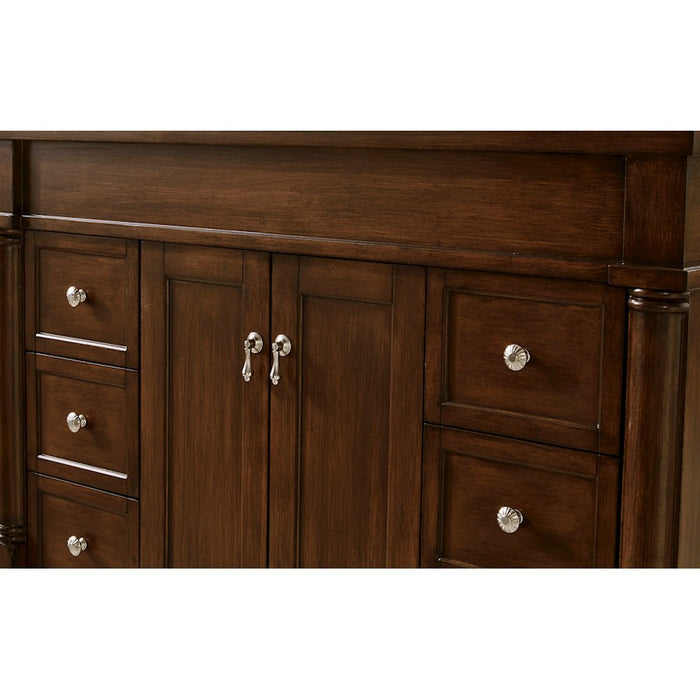 Elegant Lexington 42" Single Vanity, Walnut/Ivory Marble