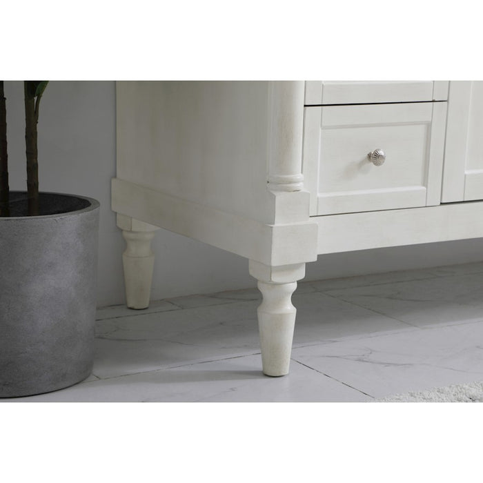 Elegant Lexington 48" Single Vanity, Antique White/Ivory Marble