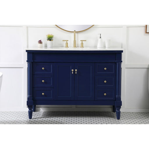 Elegant Kitchen/Bath Lexington 48" Single Bathroom Vanity, Blue