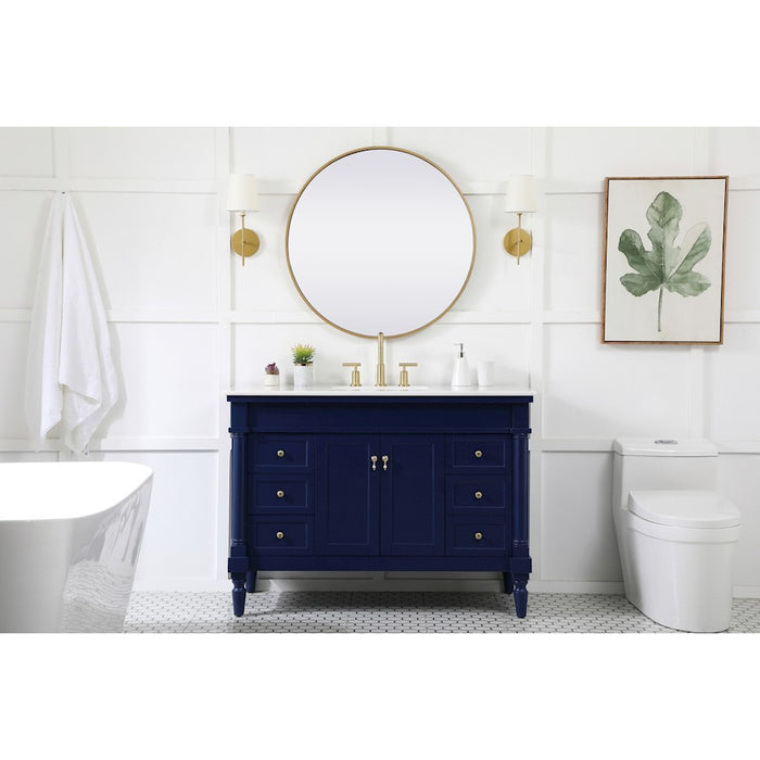 Elegant Kitchen/Bath Lexington 48" Single Bathroom Vanity, Blue