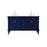 Elegant Kitchen/Bath Lexington 60" Double Bathroom Vanity, Blue - VF13060DBL