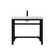Elegant Raya 36" Ada Compliant Single Bathroom Metal Vanity, Black - VF14536BK