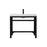 Elegant Raya 36" Ada Compliant Single Bathroom Metal Vanity, Black - VF14536BK