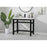 Elegant Raya 36" Ada Compliant Single Bathroom Metal Vanity, Black