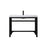 Elegant Raya 42" Ada Compliant Single Bathroom Metal Vanity, Black - VF14542BK