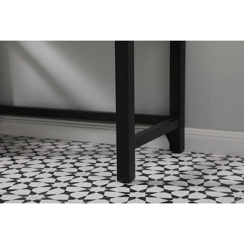 Elegant Raya 42" Ada Compliant Single Bathroom Metal Vanity, Black