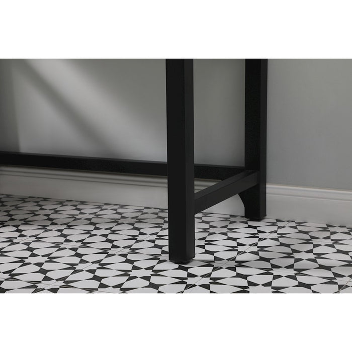 Elegant Raya 42" Ada Compliant Single Bathroom Metal Vanity, Black