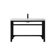 Elegant Raya 48" Ada Compliant Single Bathroom Metal Vanity, Black - VF14548BK