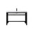 Elegant Raya 48" Ada Compliant Single Bathroom Metal Vanity, Black - VF14548BK