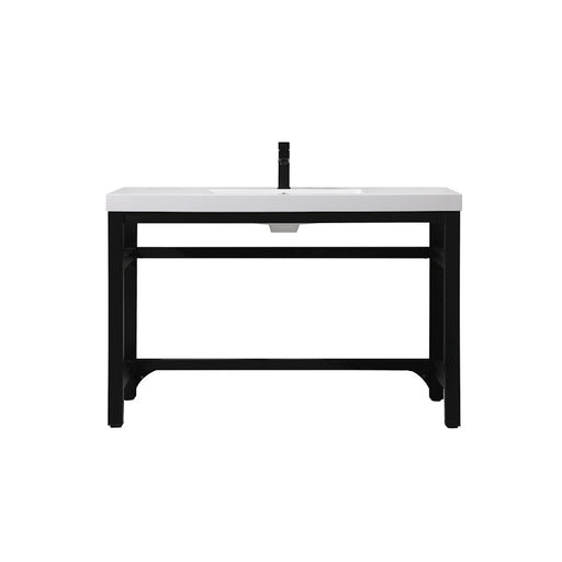 Elegant Raya 48" Ada Compliant Single Bathroom Metal Vanity, Black - VF14548BK