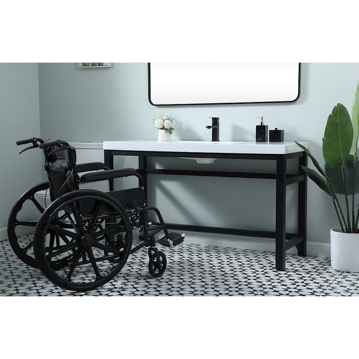 Elegant Lighting Raya 54" Bathroom Vanity, Black