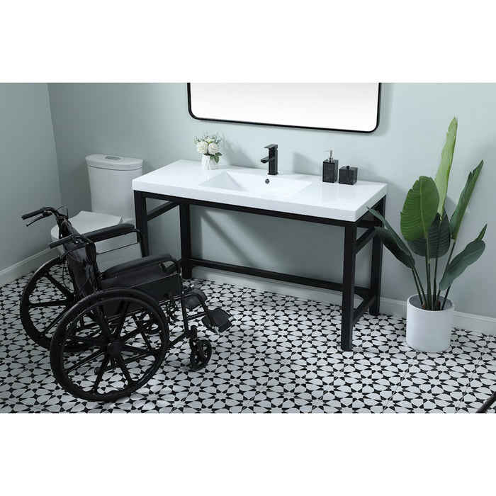 Elegant Lighting Raya 54" Bathroom Vanity, Black