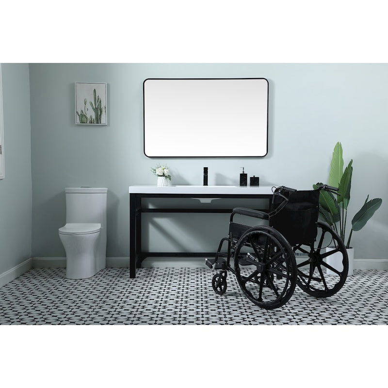 Elegant Lighting Raya 54" Bathroom Vanity, Black