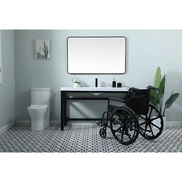 Elegant Lighting Raya 54" Bathroom Vanity, Black